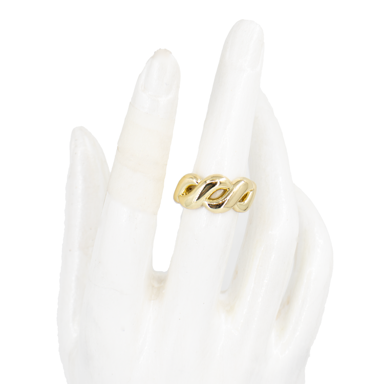 ANILLO EN RODIO TRENZA