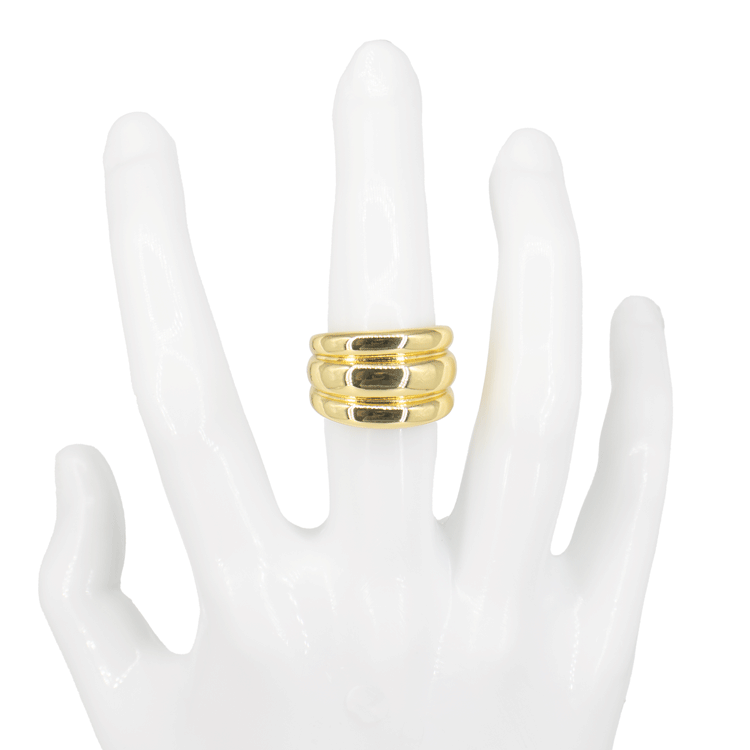 ANILLO PLIEGUES CHUNKY BAÑO EN RODIO