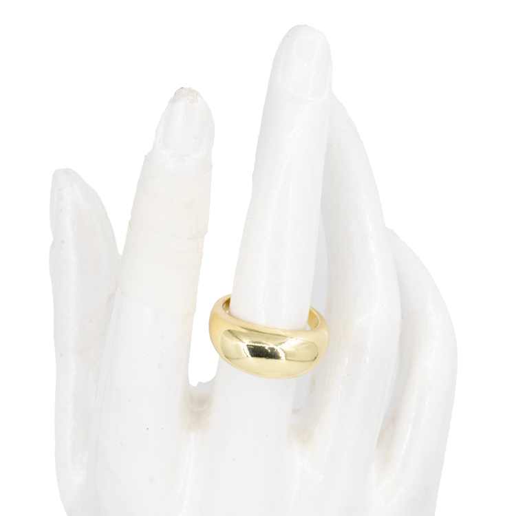 ANILLO CHUNKY LISO MEDIANO EN RODIO