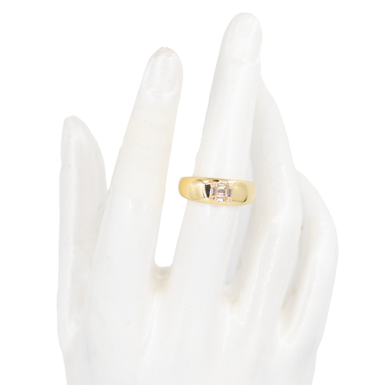 ANILLO CIRCONES CUADRADOS EN RODIO