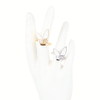 ANILLO MARIPOSA BLANCA MEDIANA BAÑO EN RODIO