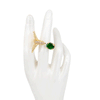 ANILLO COLIBRI VERDE GRANDE BAÑO EN RODIO