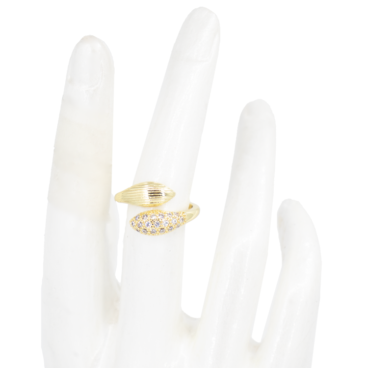 ANILLO OVALADO DOBLE BAÑO EN RODIO