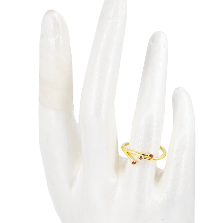 ANILLO BAÑO LISO CIRCONES VERDE BAÑO EN RODIO