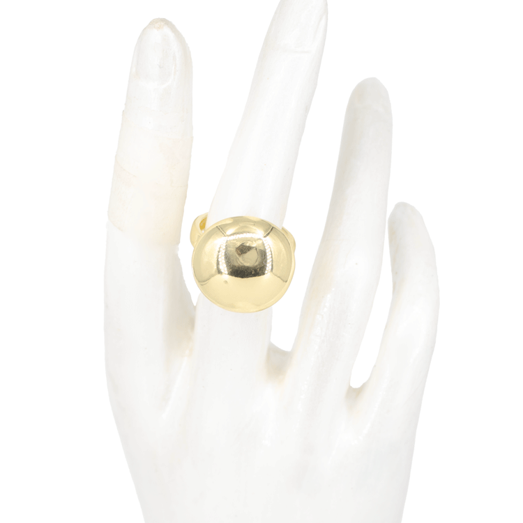 ANILLO ESFERA BAÑO EN RODIO