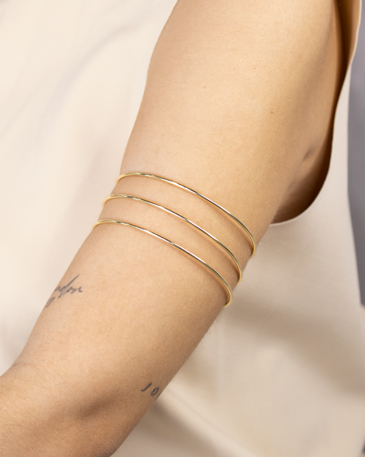 BRAZALETE TRIPLE LINEA BAÑO EN RODIO