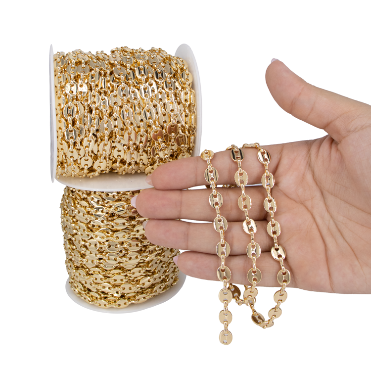 CADENA GUCCI POR METRO BAÑO EN ORO