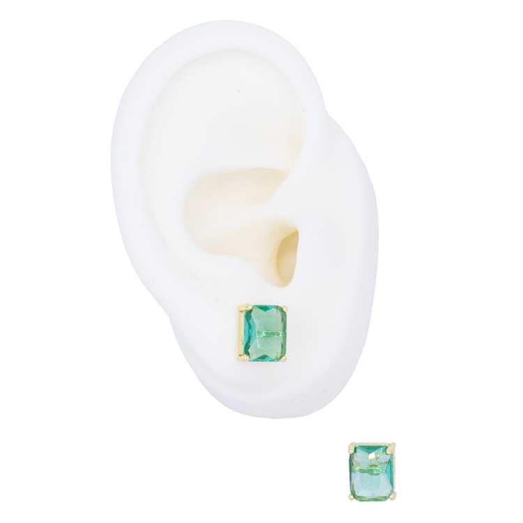 TOPO ESMERALDA AGUAMARINA BAÑO EN RODIO