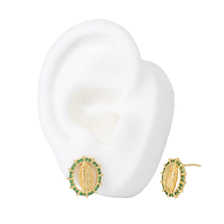 TOPO VIRGEN AURA VERDE BAÑO EN RODIO