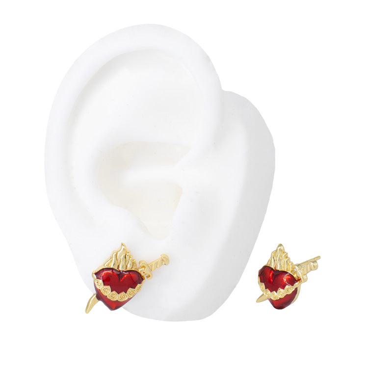 TOPO CORAZÓN ARDIENTE EN RODIO