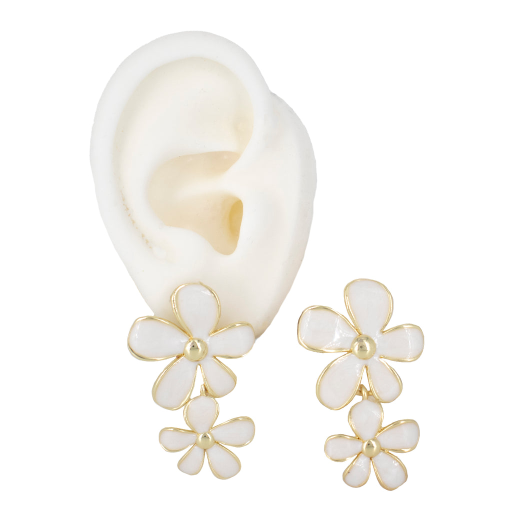 TOPO FLOR DOBLE BLANCA BAÑO EN RODIO