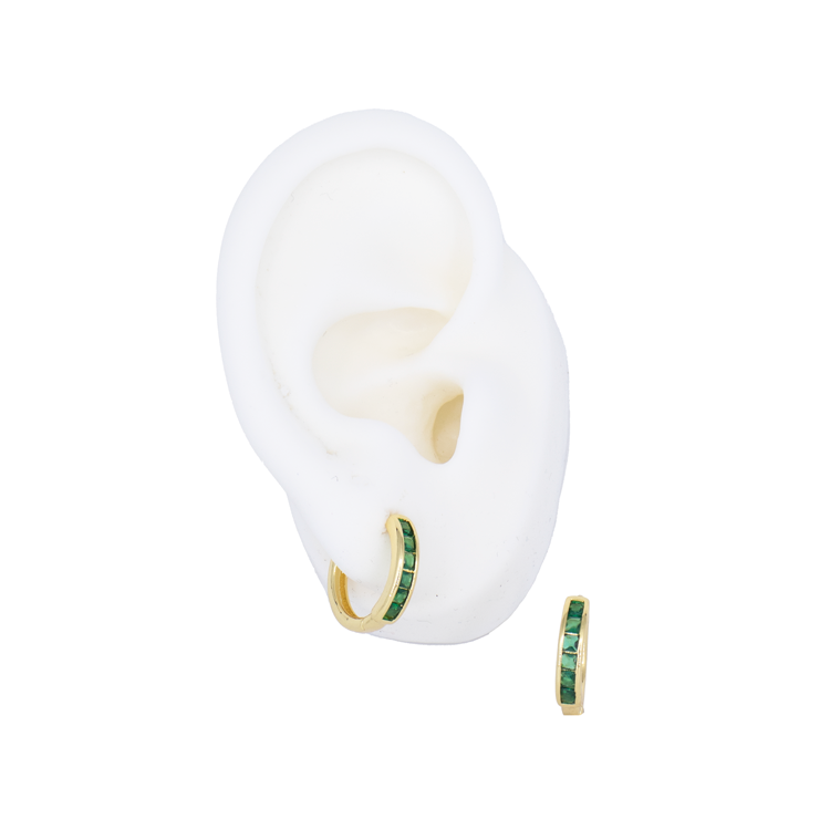 CANDONGA ESMERALDAS CUADRADAS BAÑO EN RODIO