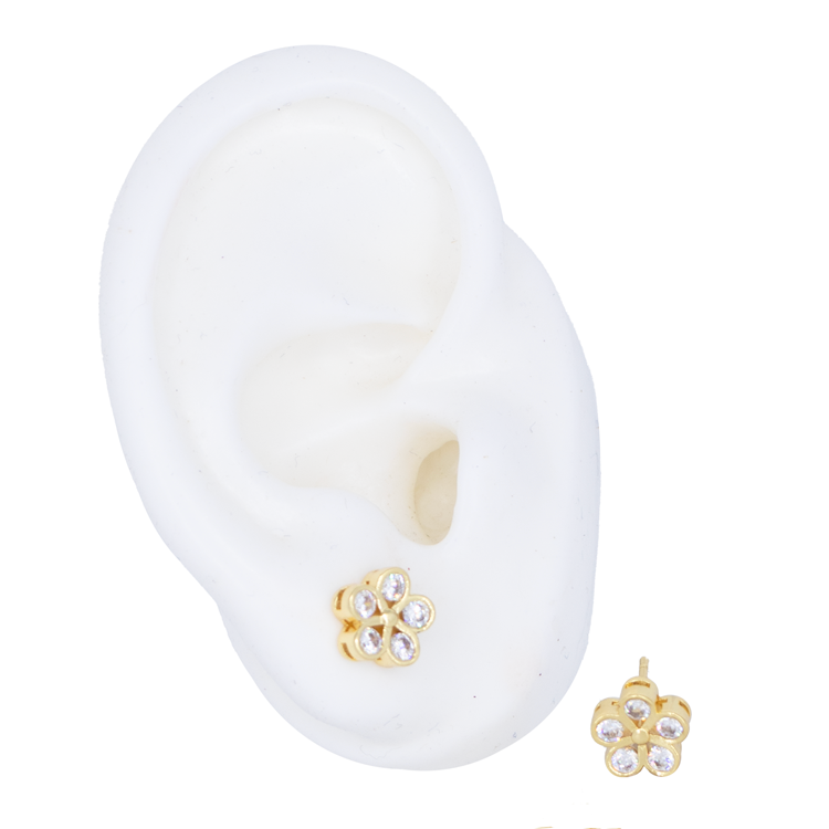 TOPO FLOR MINI TRASLUCIDA BAÑO EN RODIO