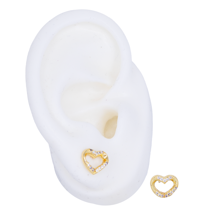 TOPO CORAZON CIRCONES INTERMEDIOS BAÑO EN RODIO