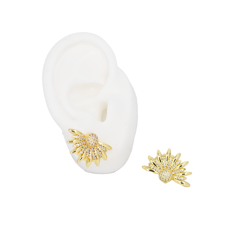 TOPO MEDIO GIRASOL DORADO BAÑO EN RODIO