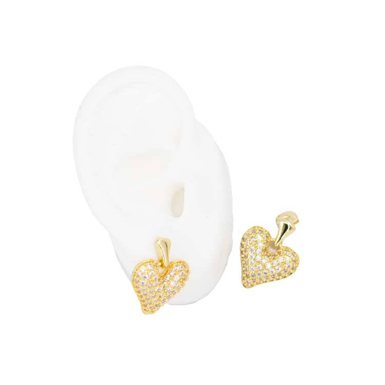 TOPO CORAZÓN  CIRCONADO BAÑO EN RODIO