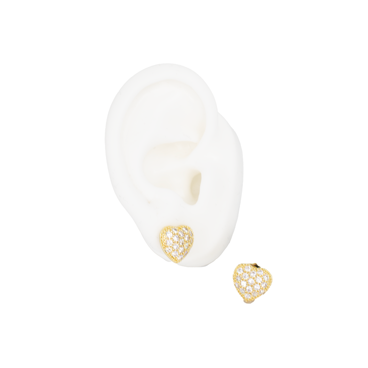 TOPO CORAZÓN MEDIANO CIRCONADA BLANCO BAÑO EN RODIO