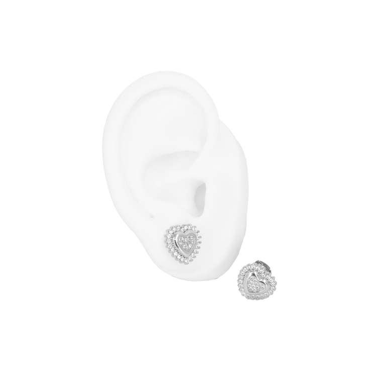 TOPO CORAZÓN PEQUEÑO  BAÑO EN RODIO