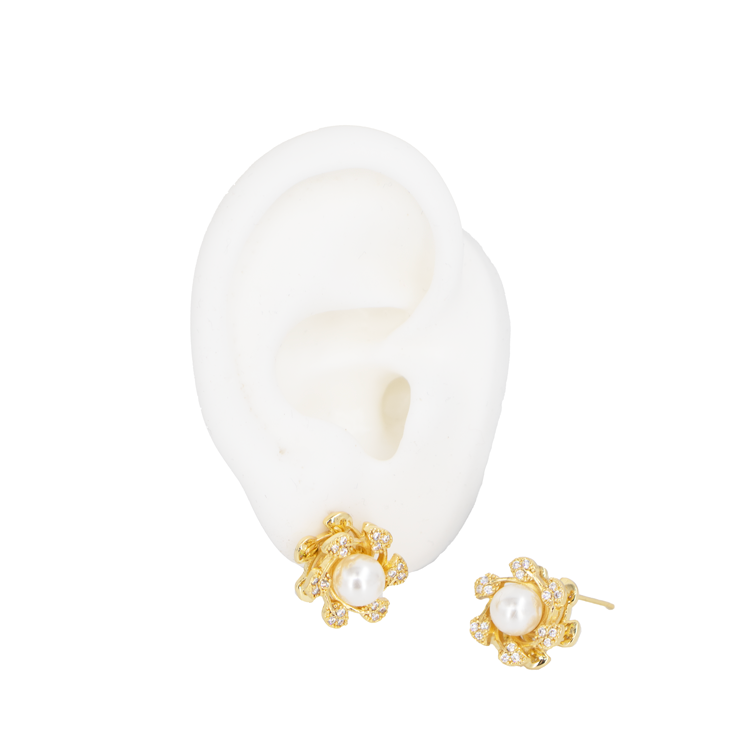 TOPO FLOR PERLA GIRATORIO BAÑO EN RODIO