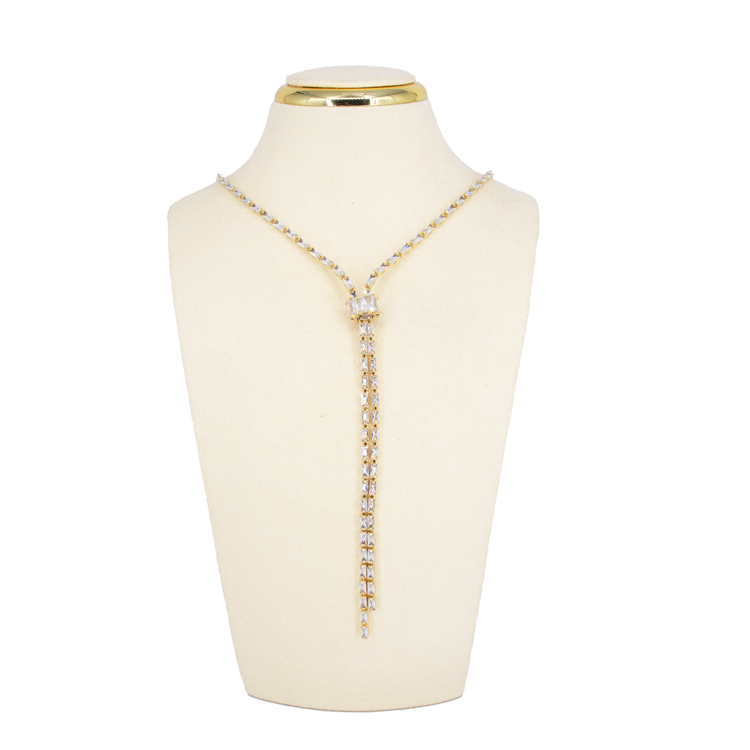 CADENA CORBATIN CENICIENTA BAÑO EN RODIO