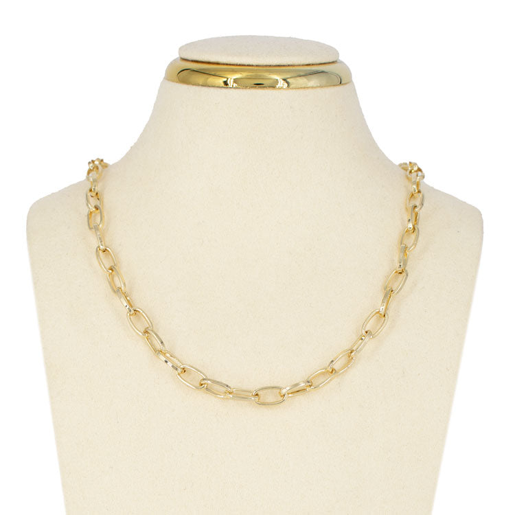 CADENA CONEXIÓN CLICK OVALADA MEDIANA BAÑO EN RODIO