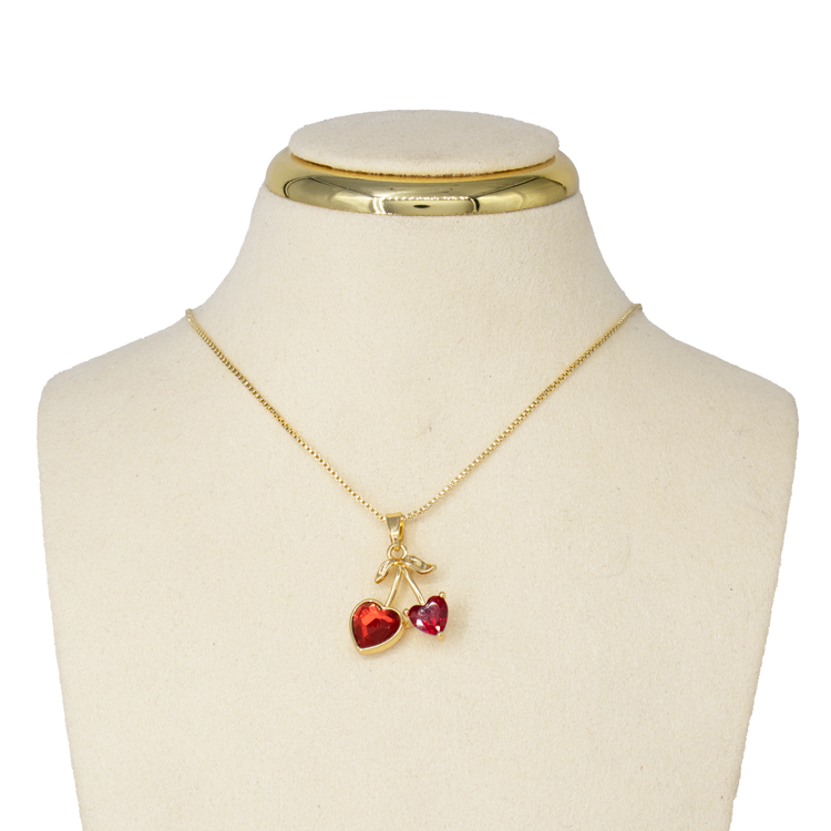 DIJE CEREZA GEMA ROJA BAÑO EN RODIO