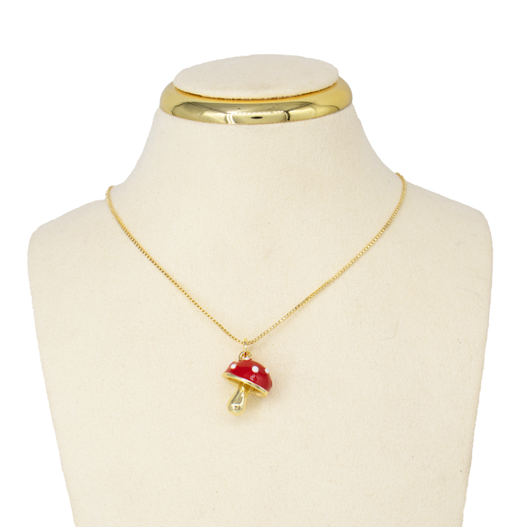 DIJE HONGO MEDIANO ROJO BAÑO EN RODIO