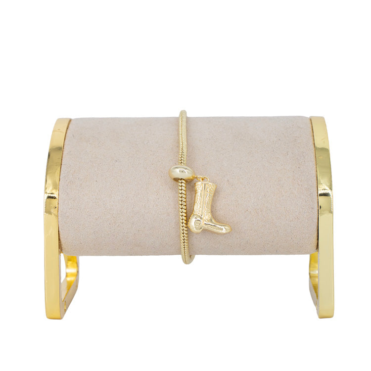 DIJE CHARM BOTA VAQUERA BAÑO EN RODIO