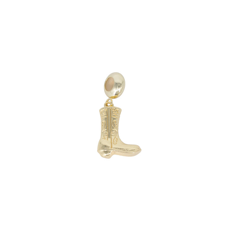 DIJE CHARM BOTA VAQUERA BAÑO EN RODIO