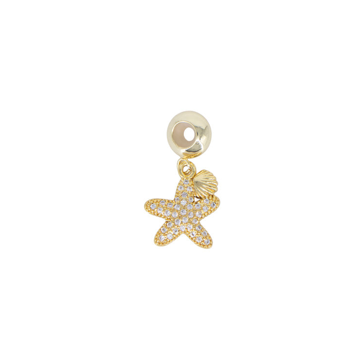 DIJE CHARM ESTRELLA CIRCONADA BAÑO EN RODIO