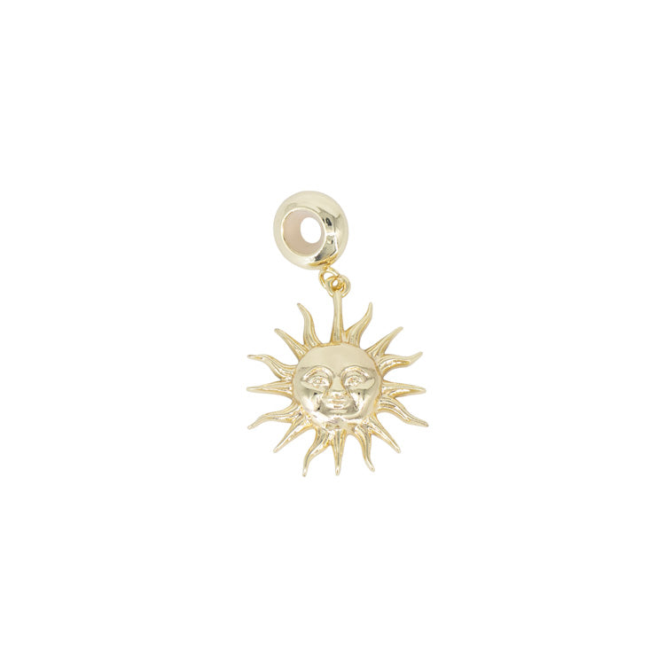 DIJE CHARM SOL RADIANTE BAÑO EN RODIO