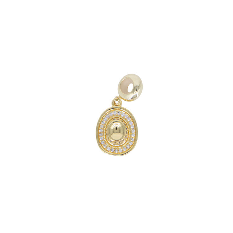 DIJE CHARM SOMBRERO CIRCONADO BAÑO EN RODIO