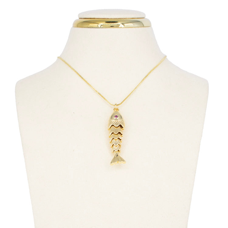 DIJE GOLDEN FISH BAÑO EN RODIO