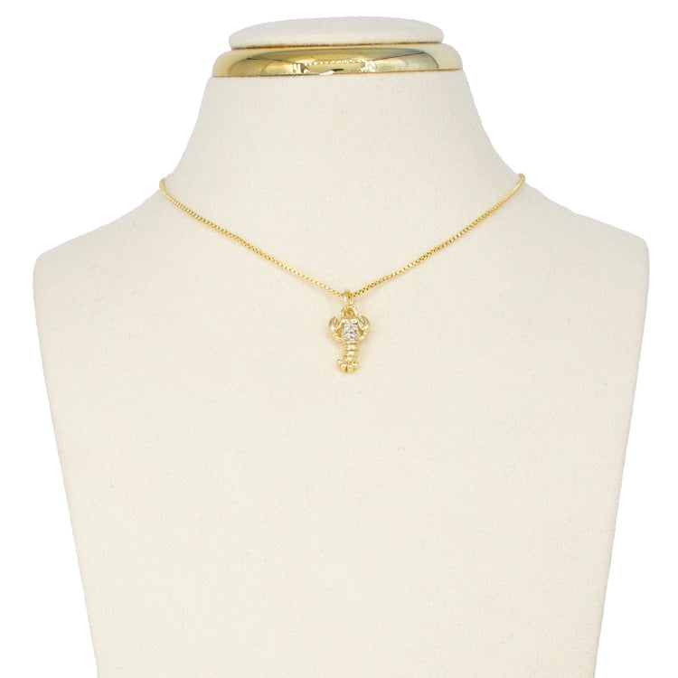 DIJE LANGOSTICA BLANCA BAÑO EN RODIO