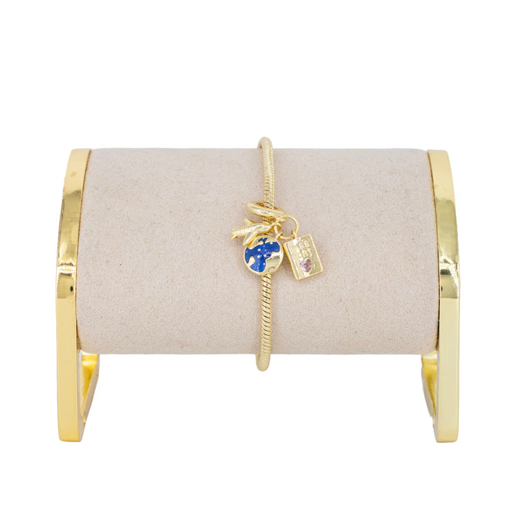 DIJE MUNDO DORADO BAÑO EN RODIO