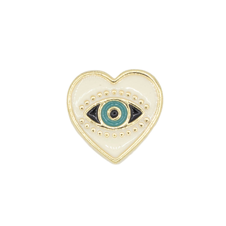 DIJE OJO AZUL BAÑO EN RODIO