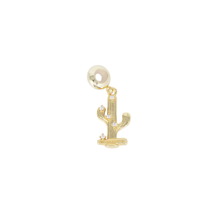 DIJE CHARM CACTUS DORADO BAÑO EN RODIO
