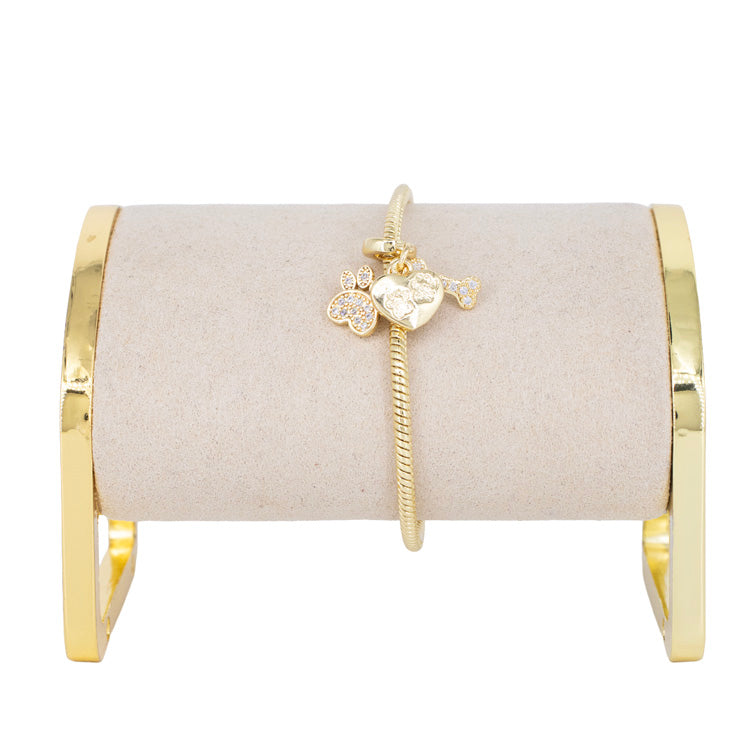 DIJE CORAZON ANIMAL BAÑO EN RODIO