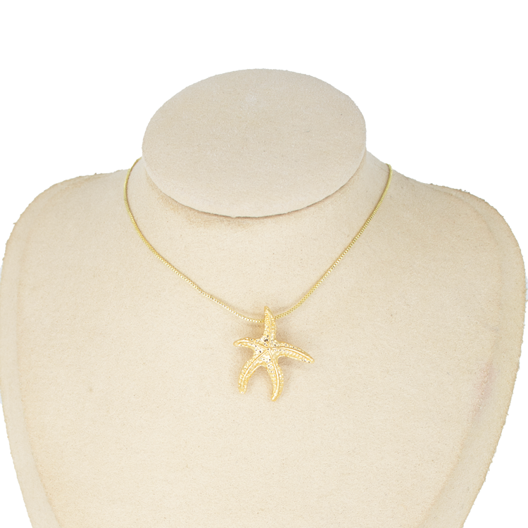 DIJE ESTRELLA DE MAR BAÑO EN ORO DOG-299