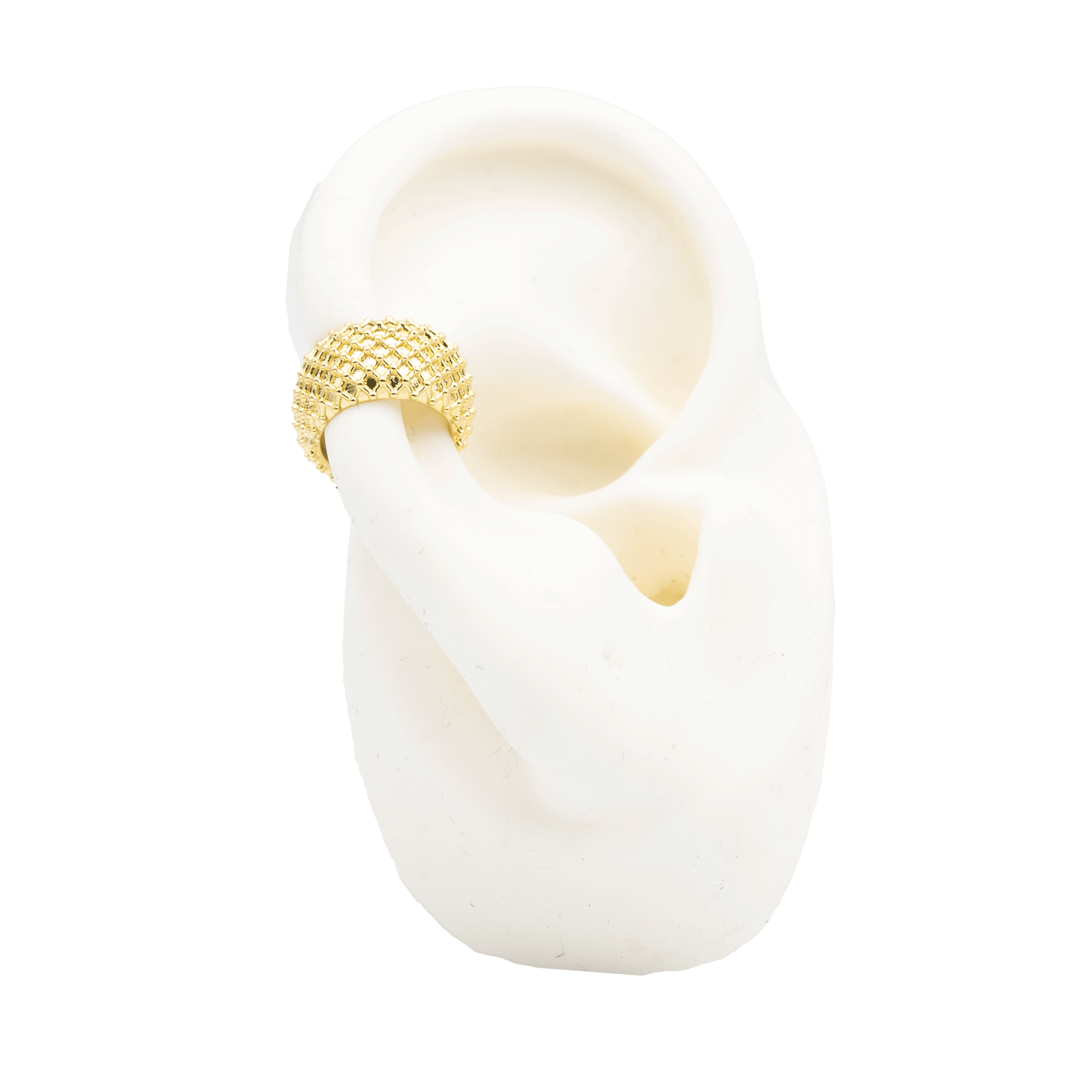 EARCUFF MAYA ROMBOS BAÑO EN RODIO