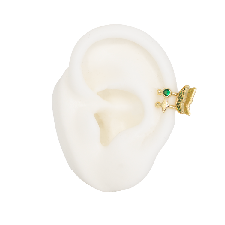 EARCUFF EN RODIO MARIPOSA