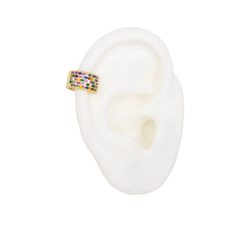 ECR-143-1 EARCUFF EN RODIO MULTICOLOR