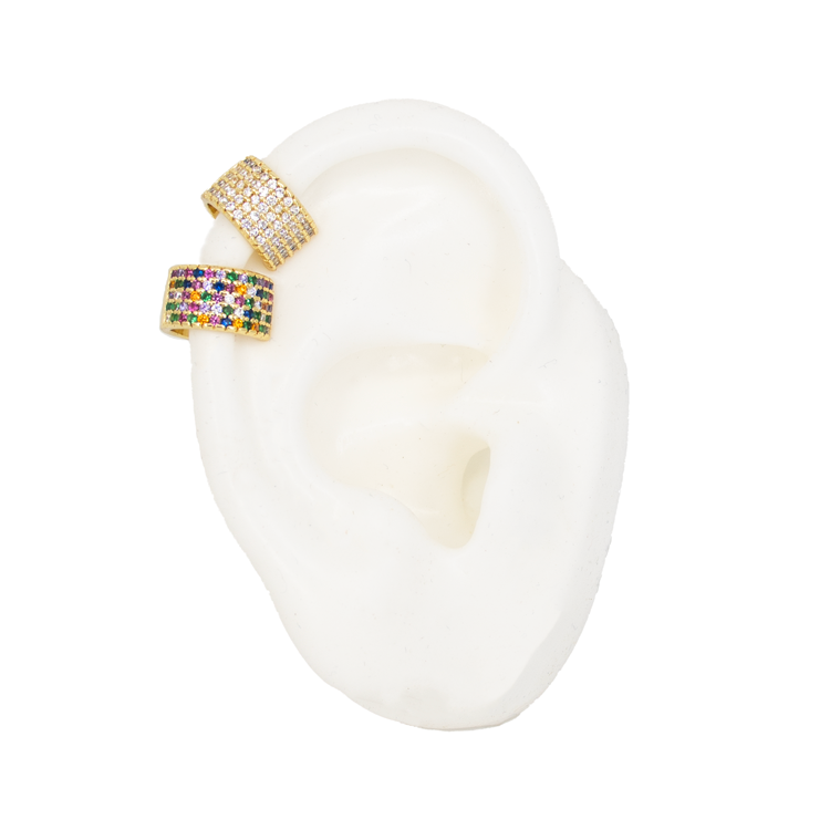 ECR-143-1 EARCUFF EN RODIO MULTICOLOR