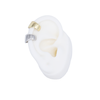 EARCUFF LISO BAÑO EN RODIO