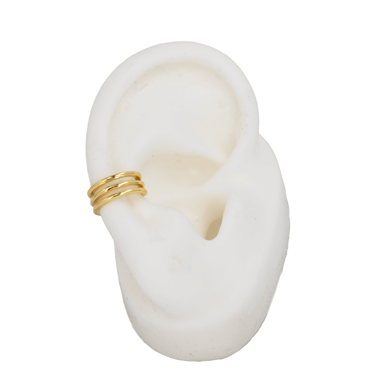 EARCUFF TRIPLE PEQUEÑO EN RODIO ECR-202