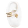 EARCUFF TRIPLE CIRCON BAÑO EN RODIO