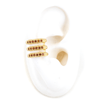 EARCUFF TRIPLE CIRCON BAÑO EN RODIO