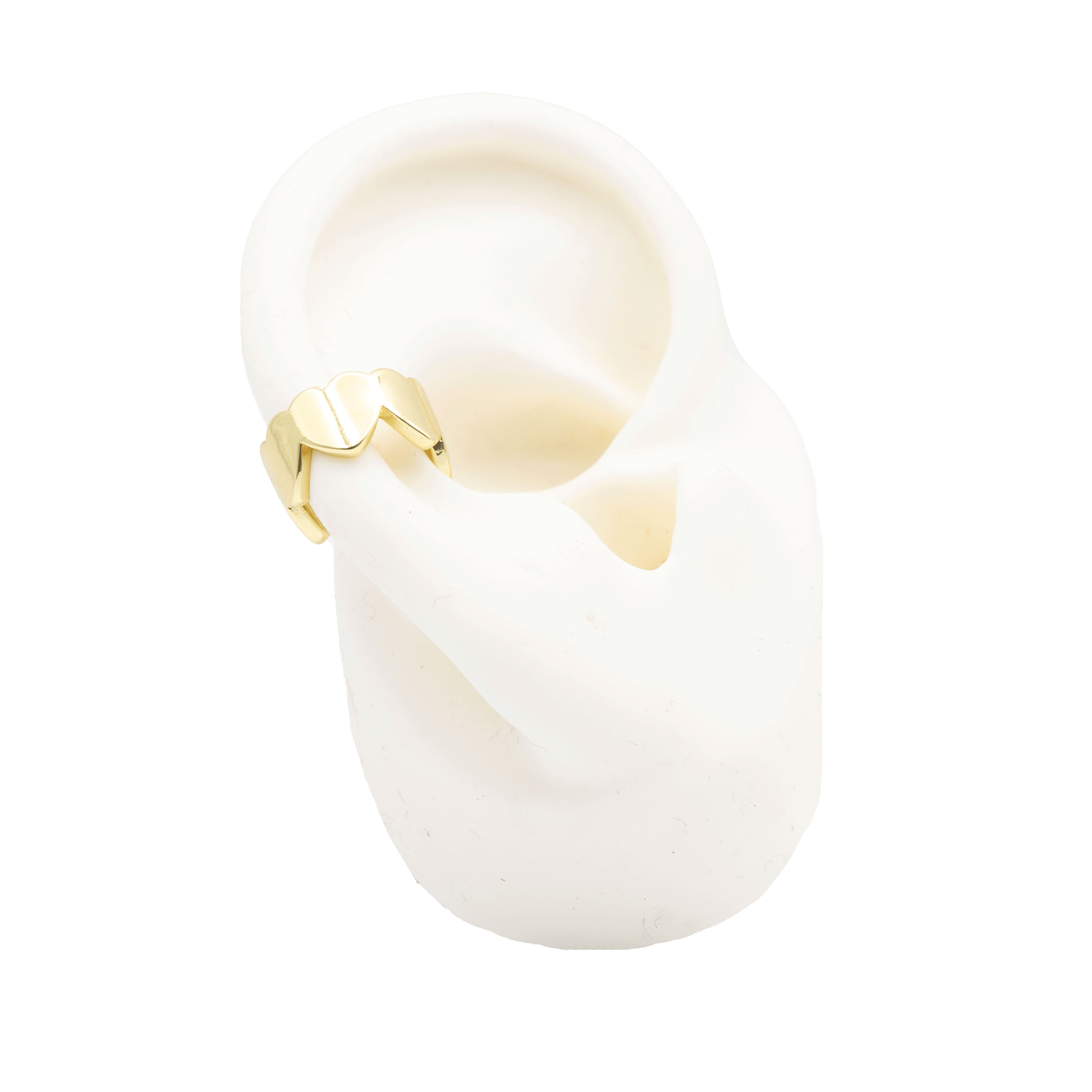 EARCUFF CORAZONES HORIZONTALES BAÑO EN RODIO