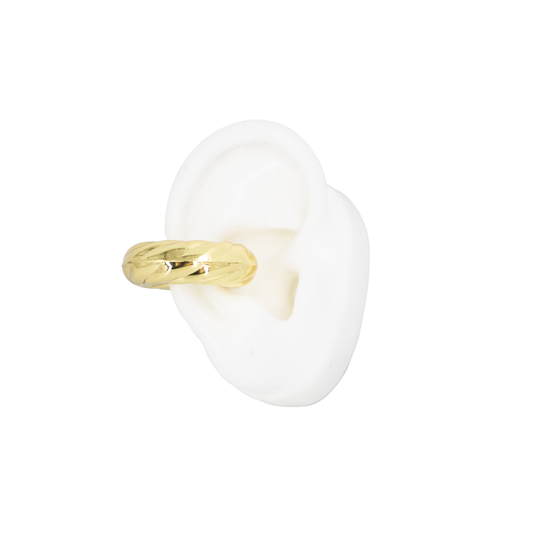 EARCUFF CHUNKY ESPIRAL DORADO BAÑO EN RODIO