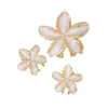 HAIR CLIPS FLOR TRIPLE ROSA BAÑO EN RODIO